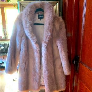 NWOT beautiful lavender/light pink fur coat! Rare! Never worn!